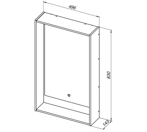 Зеркало Aquanet Милан 50 дуб рошелье