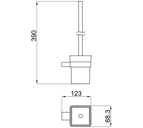 Ершик для унитаза Allen Brau Infinity 6.21008-31 белый/черный матовый