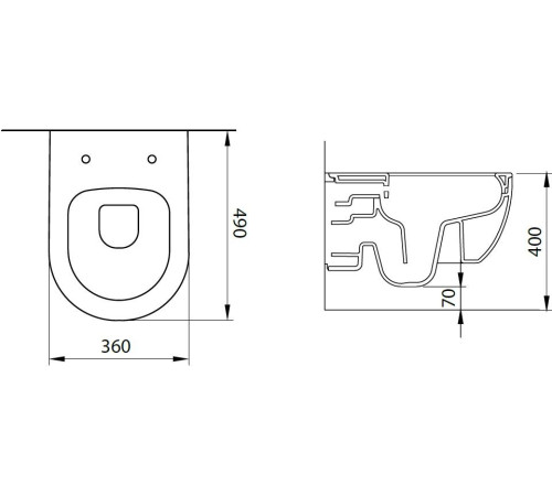 Чаша подвесного унитаза Allen Brau Priority 4.31002.31 черный матовый