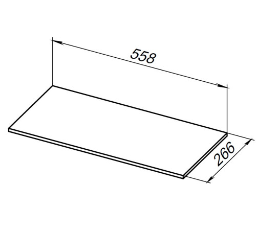 Полка для стеллажа Allen Brau Liberty 60 1.33010.GR-S графит структ