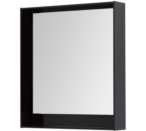 Зеркало Aquanet Милан 80 LED черный глянец