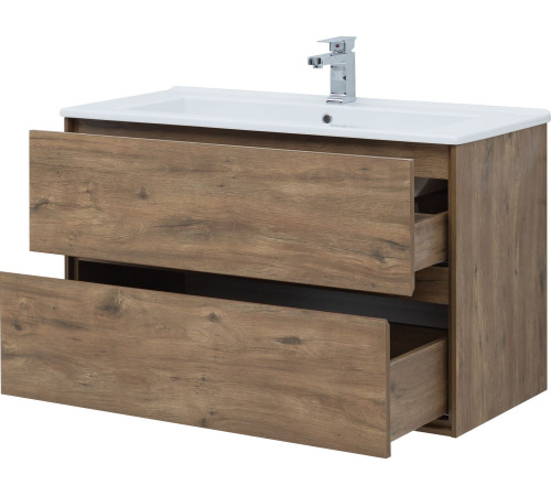 Тумба под раковину Aquanet Милан 105 дуб рустикальный