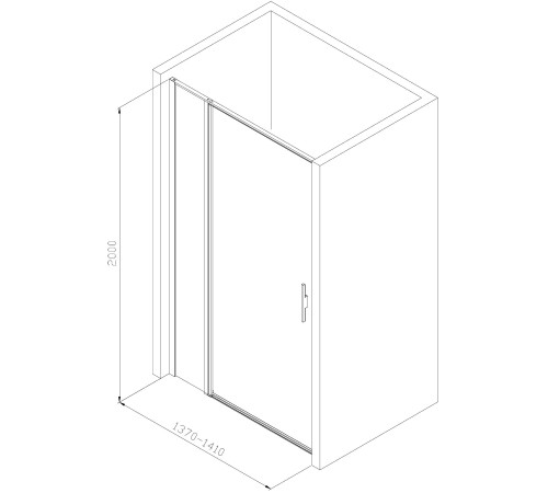 Душевая дверь Allen Brau Priority 140 3.31011.BA серебро браш