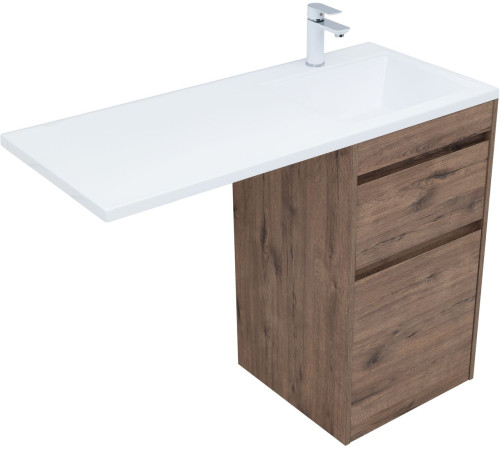 Тумба под раковину Aquanet Токио 48 дуб веллингтон (напольная 2 ящика)