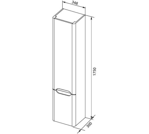 Пенал Aquanet София 35 L белый глянец