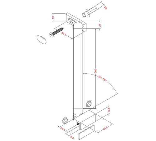 Держатель стекла Allen Brau Priority 3.31103.BBA черный браш