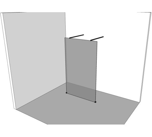 Душевая перегородка Allen Brau Infinity 2 100 3.21037.BA серебро браш