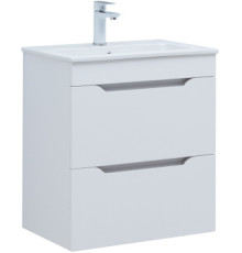 Тумба под раковину Aquanet Практика 60 белый глянец