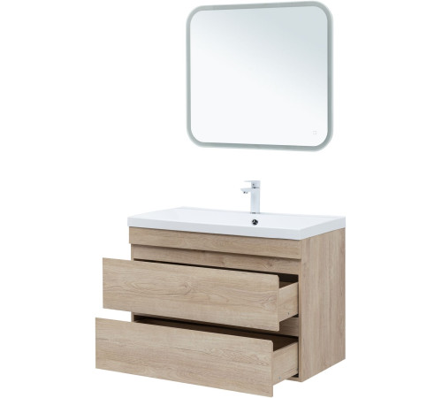 Тумба под раковину Aquanet Нота New 90 дуб светлый