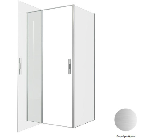 Душевой уголок Allen Brau Priority 100x80 3.31029.BA + 3.31041.BA серебро браш