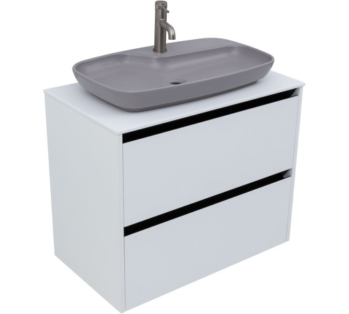 Тумба под раковину Allen Brau Activity 80 1.34004.WM белый матовый/черный браш