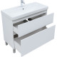 Тумба под раковину Aquanet Вега 100 напольная, белый глянец
