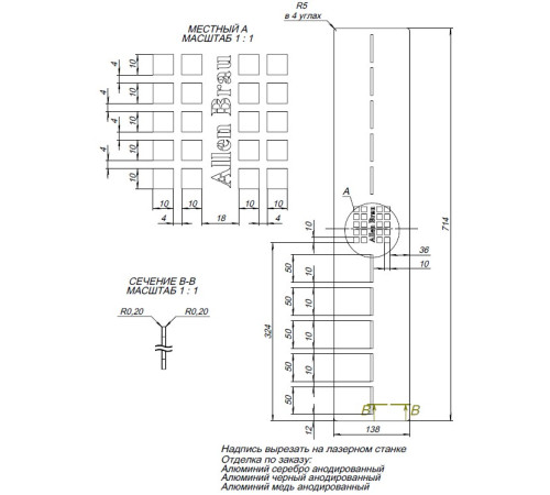 Накладка для сифона Allen Brau Infinity 8.210N6-SS нержавеющая сталь