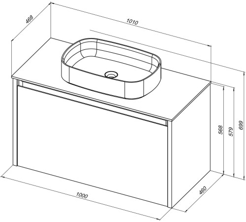 Тумба под раковину Allen Brau Fantasy 100 1.11004.WM белый матовый