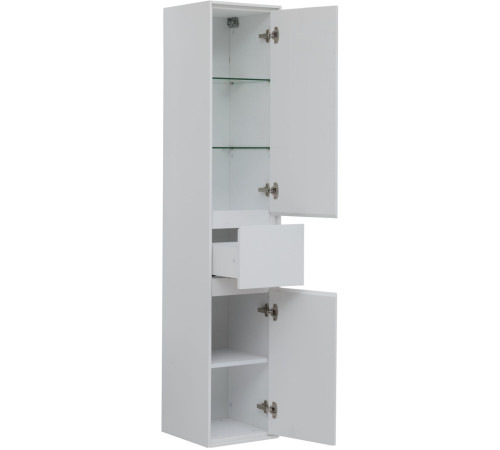 Шкаф-пенал Aquanet Милан 35 белый глянец (с ящиком)