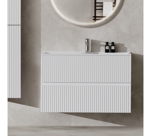 Тумба под раковину Aquanet Джейн 100 белый матовый