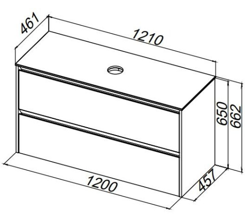 Столешница Allen Brau Activity 120 1.35025.ON акриловый камень оникс