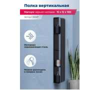 Полка Aquanet Магнум H 15x100 черная матовая, вертикальная