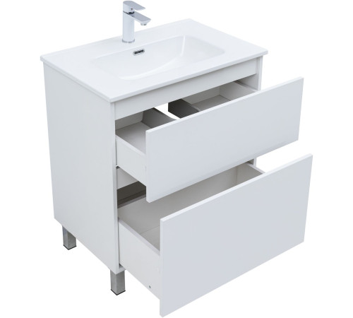 Тумба под раковину Aquanet Вега 70 напольная, белый глянец