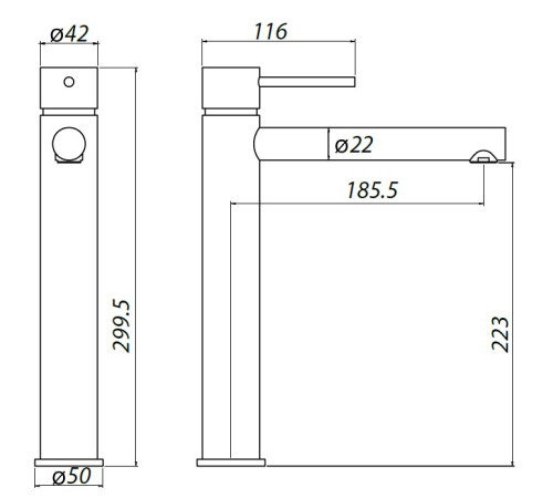 Смеситель для раковины Allen Brau Glority 5.51002-00 хром