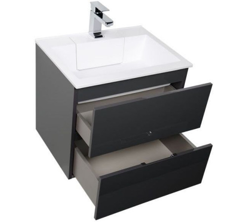 Тумба под раковину Aquanet Алвита 60 серый антрацит