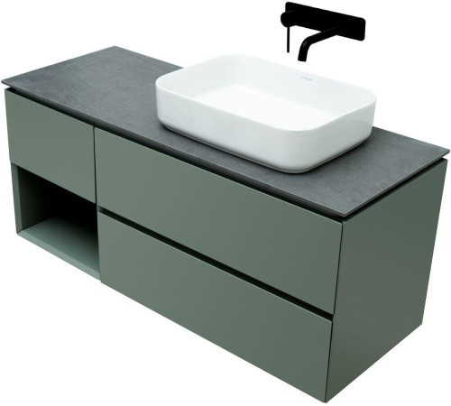 Тумба под раковину Allen Brau Infinity 120 1.21007.CGM R олива матовый