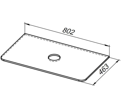 Столешница Allen Brau Paris 80 1.36014.K иск. камень белый