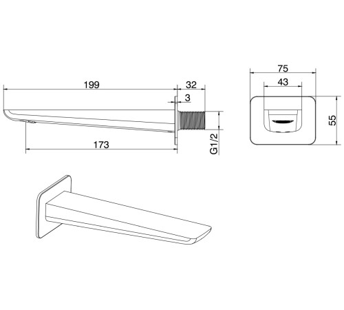 Излив Allen Brau Infinity 5.21020-00 хром