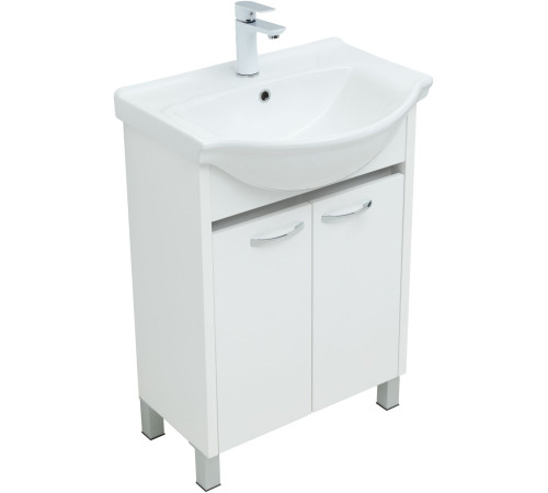 Тумба под раковину Aquanet Донна 60 белый глянец