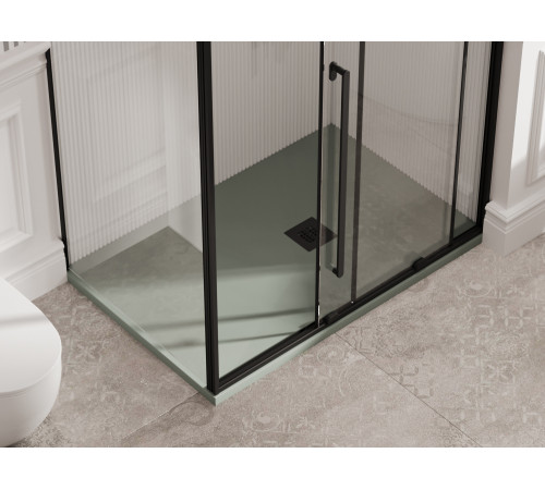 Душевой уголок Allen Brau Fantasy 120x100 3.11006.31 + 3.11014.31 черный матовый