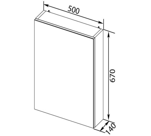 Зеркальный шкаф Aquanet Порто 50 белый