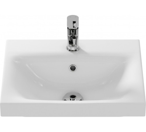 Тумба под раковину Aquanet Беркли 50 белый глянец (2 ящика)