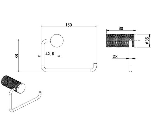 Держатель для туалетной бумаги Allen Brau Priority 4.0 6.31С07-31 черный матовый