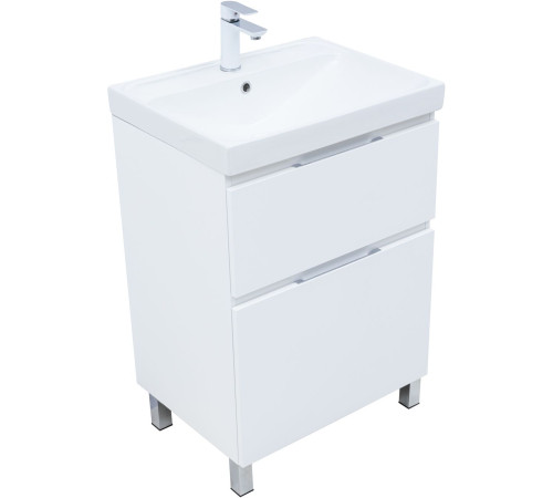 Тумба под раковину Aquanet Алвита New 60 напольная, белый матовый