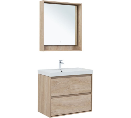 Тумба под раковину Aquanet Милан 80 дуб светлый