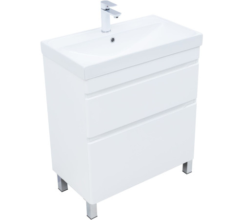 Тумба под раковину Aquanet Слим 70 напольная, белый сатин