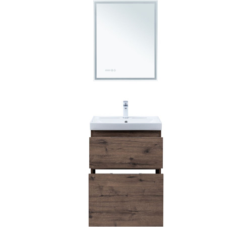 Тумба под раковину Aquanet Алвита New 60 напольная, дуб веллингтон табак