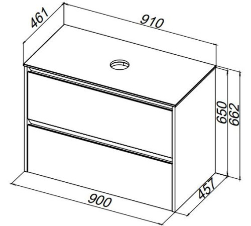 Тумба под раковину Allen Brau Activity 90 1.34013.AM антрацит матовый/олива браш