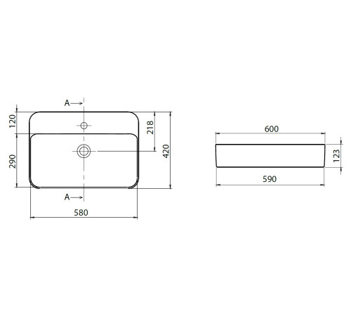 Раковина накладная Allen Brau Liberty 4.32013.20 белый