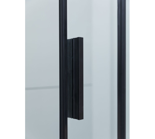 Боковая стенка Aquanet Pleasure Evo 800 AE65-F80-BT профиль черный, прозрачное стекло