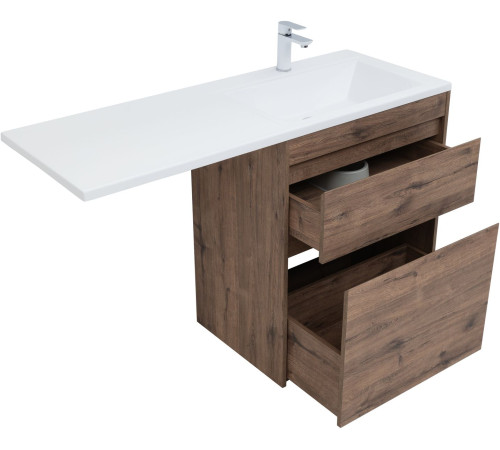 Тумба под раковину Aquanet Токио 68 дуб веллингтон (напольная 2 ящика)