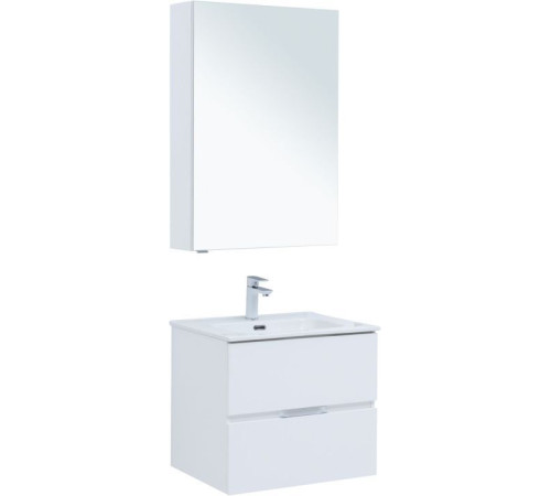 Мебель для ванной Aquanet Алвита New 60 2 ящика, белый матовый