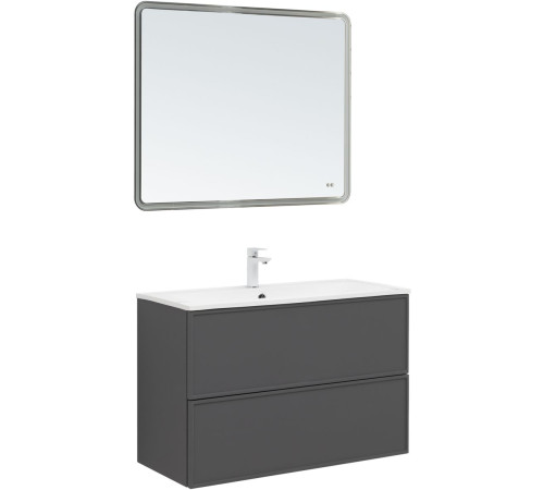 Тумба под раковину Aquanet Арт 100 ясень графит