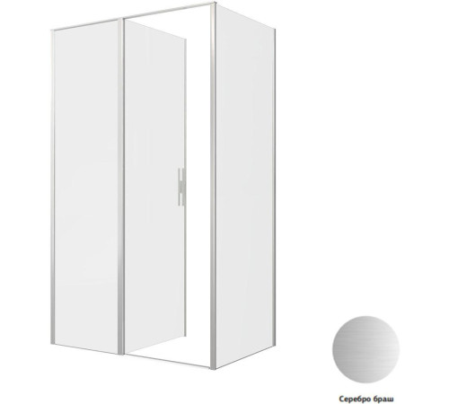 Душевой уголок Allen Brau Priority 120x80 3.31032.BA + 3.31041.BA серебро браш