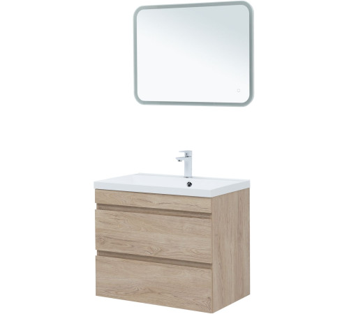 Тумба под раковину Aquanet Нота New 75 дуб светлый