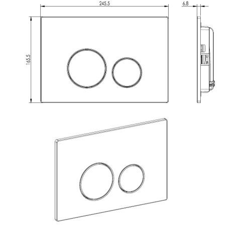 Клавиша смыва Allen Brau Priority 4.0 9.20007.BN никель браш