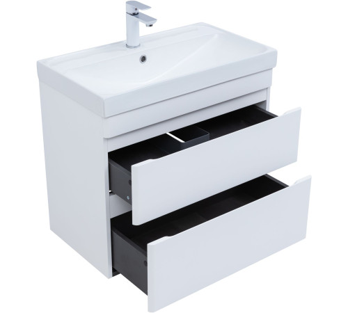 Тумба под раковину Aquanet Слим 80 белый сатин