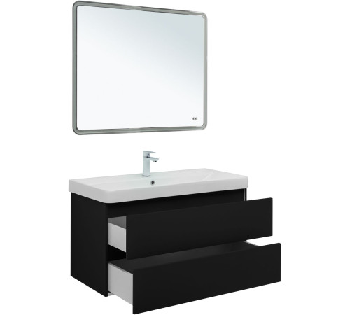 Тумба под раковину Aquanet Вега 2.0 100 черный