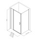 Душевой уголок Allen Brau Priority 160x90 3.31037.00 + 3.31043.00 хром