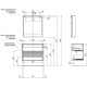 Тумба под раковину Aquanet Милан 85 белый глянец